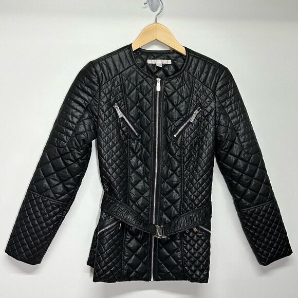 Via Spiga Black Quilted Zip Up Jacket Size XS - Picture 4 of 11